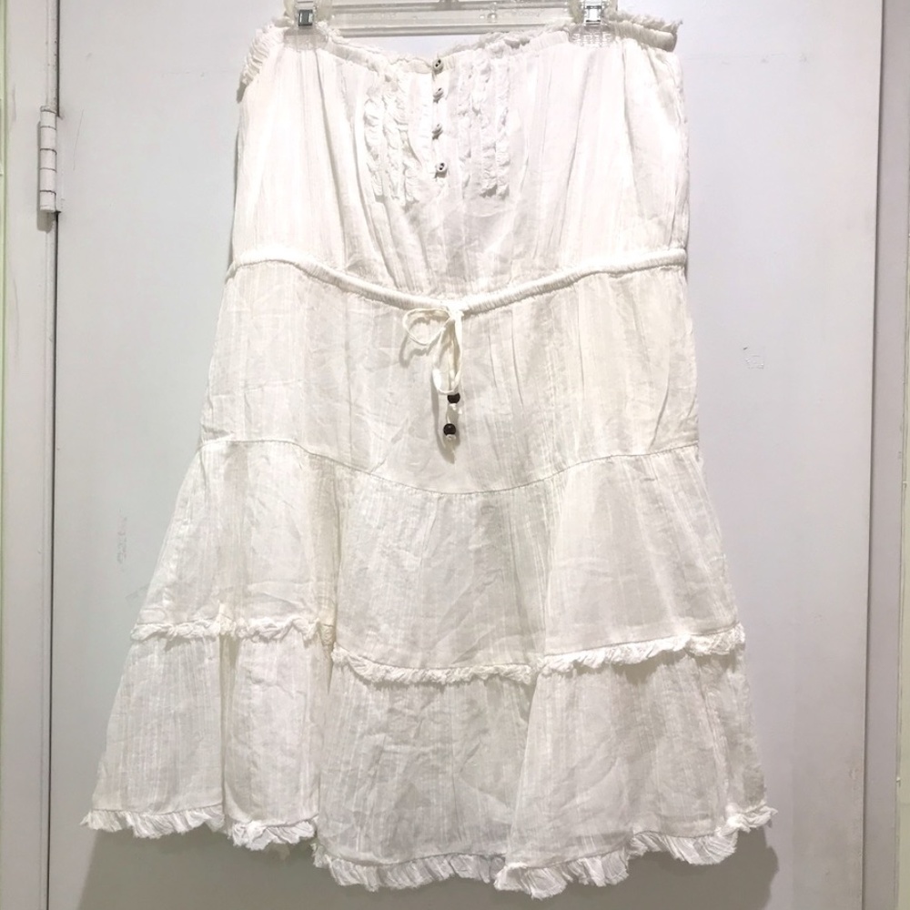 NWT Y2K Aerie White Tiered Dress/Skirt